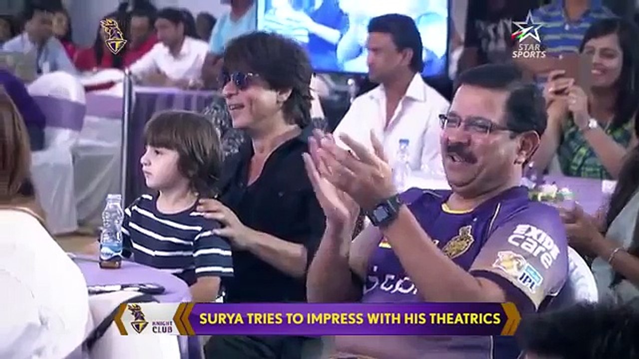 Shahrukh Khan with AbRam having fun at KKR Knight club _ Shahrukh Khan _Kolkata Knight Riders _ 2017 - Full HD
