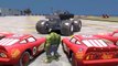 El Increíble Hulk baila y conduce Rayo McQueen de Disney Cars 2 Pixar 3D
