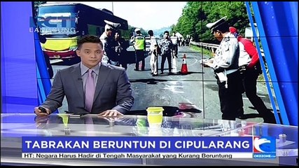Polisi Olah TKP Tabrakan Beruntun 10 Kendaraan