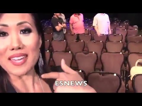 ring girls reaction tofight night - helen yee for EsNews Boxing