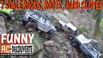 4x4 Franchissement Hilarant : 7 Rc Scale Crawlers Rochers Racines Pentes Pont Caffino France