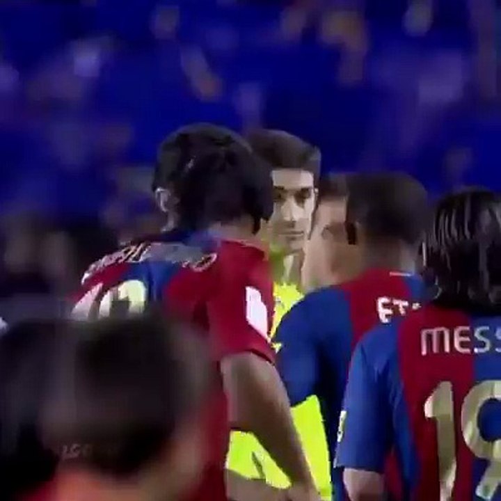 Give Ronaldinho a ball and he will make magic with it .. The king of skills.