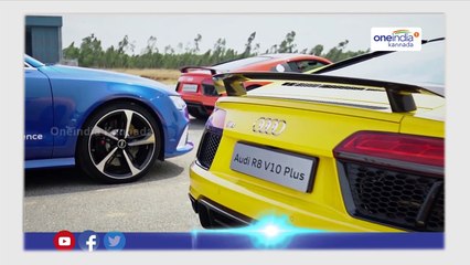 Virat Kohli Scores 280kmph With Audi R8 racing Test Track  | Oneindia Kannada