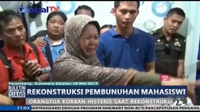 Rekonstruksi Pembunuhan Mahasiswi di Palembang