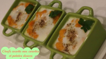Oeuf cocotte aux carottes et patate douce