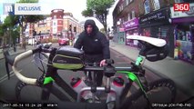 Hajduti tenton te vjedhe bicikleten por nuk kupton qe gjithcka po filmohet nga kamera (360video)