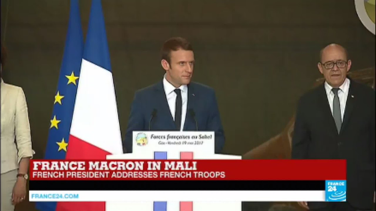 Emmanuel Macron in Mali: French President addre...