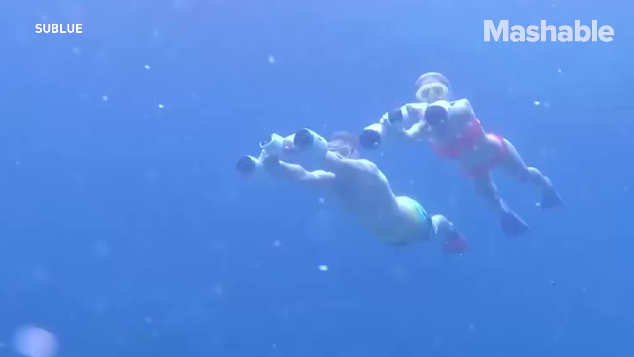 Jet underwater with this tiny handheld scooter