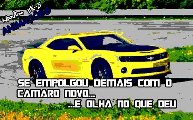 #Animação Se empolgou demais com o Camaro novo... E olha no que deu