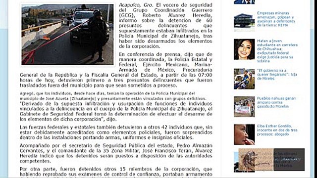 (19 Mayo 2017) Sicarios infiltrados en la policia de Guerrero, Gritos de justicia en frente de SEGOB y OHL y su apoyo de la SCT