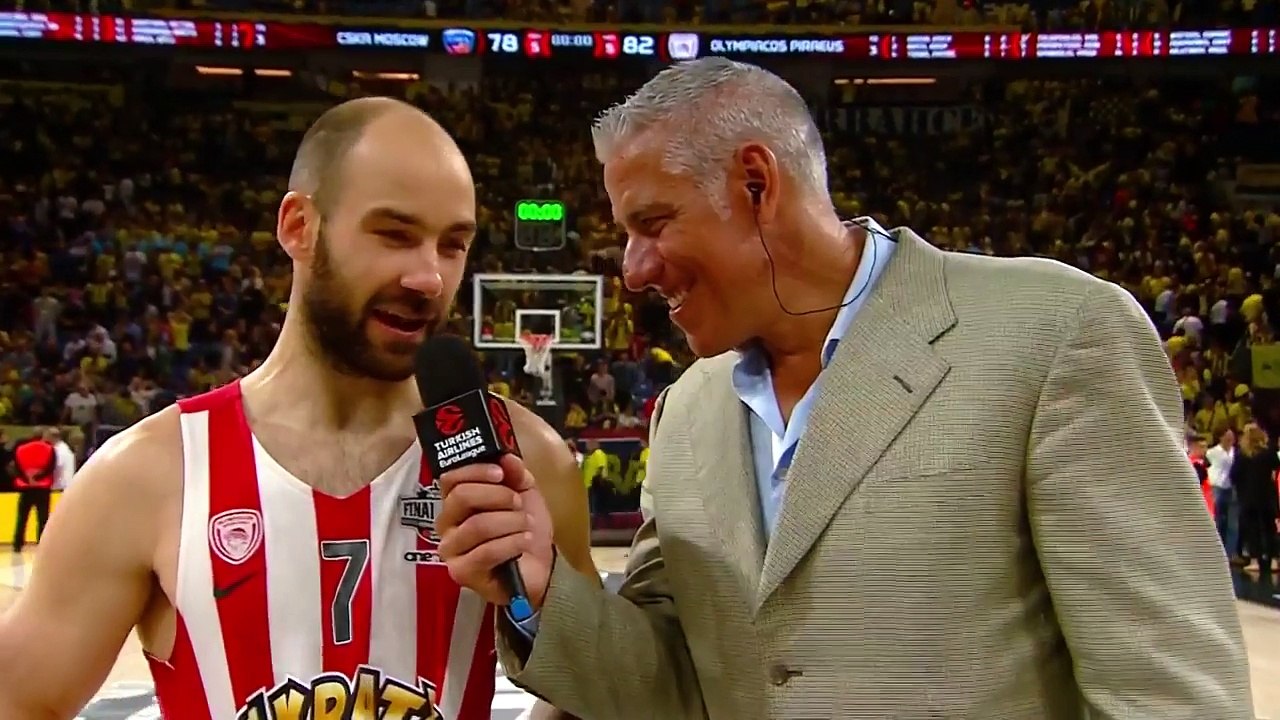 Post-game Interview Vassilis Spanoulis, Olympiacos Piraeus [HD]