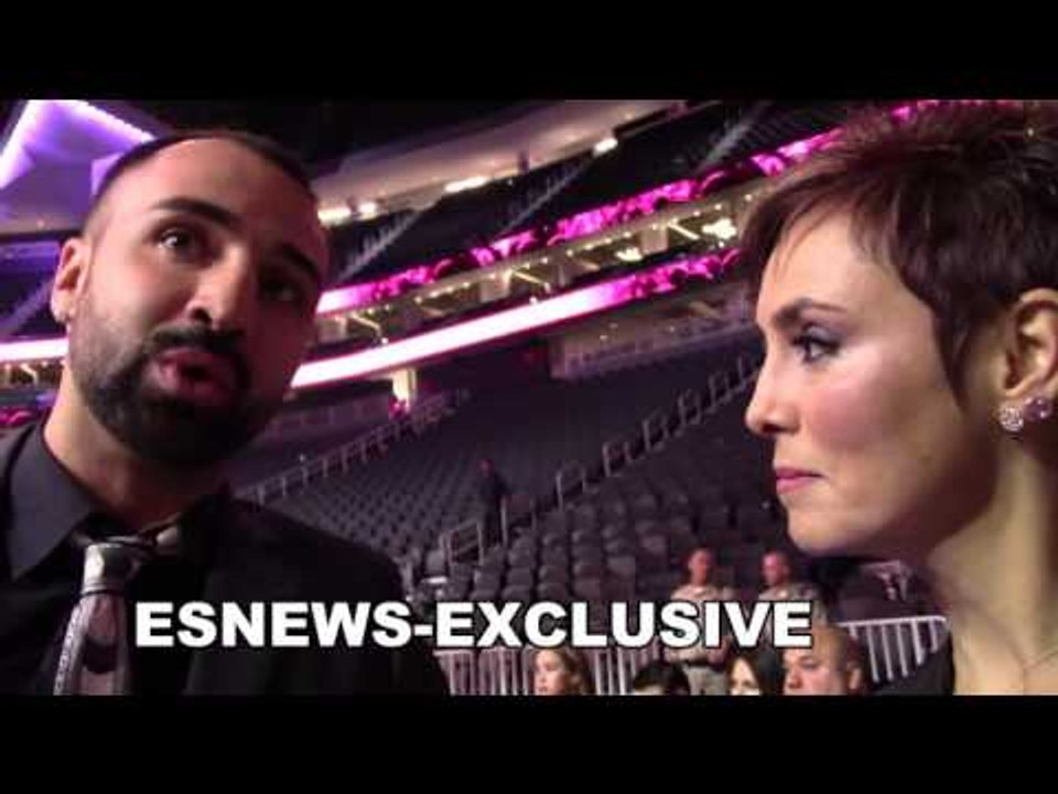 PAULIE MALIGNAGGI AND CALUDIA TREJOS POST CANELO VS KHAN EsNews Boxing