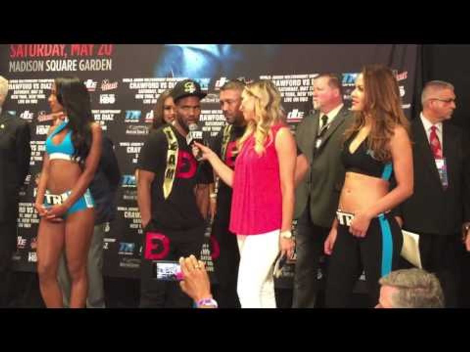 Exclusive : Crawford Vs Diaz Faceoff and Crawford gets aWBO diamond , ruby  ring gift !!