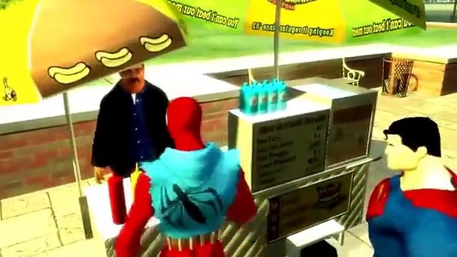 Супермен & Железный человек & Спайдермен гонки на байках , мультик игра для детей