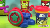 Pâte à modeler Play doh Can heads Spiderman Bouffon Vert Iron Man Captain America