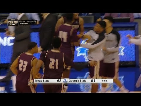 2016 Sun Belt Men's Basketball Championship: Men's Game 2 Highlights Texas State vs Georgia State
