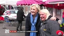 Marine Le Pen en campagne à Hénin-Beaumont