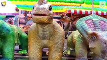 Los niños visitan el parque dinosaurios , jugar con los dinosaurios , dinasour de vídeo para los niñ