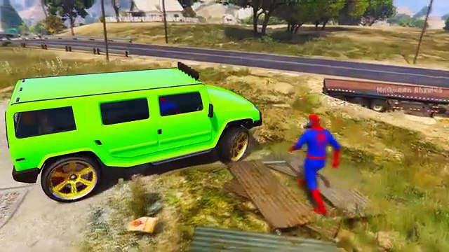 Мультик про Цветные Машинки с Человек Паук Детские Мультики