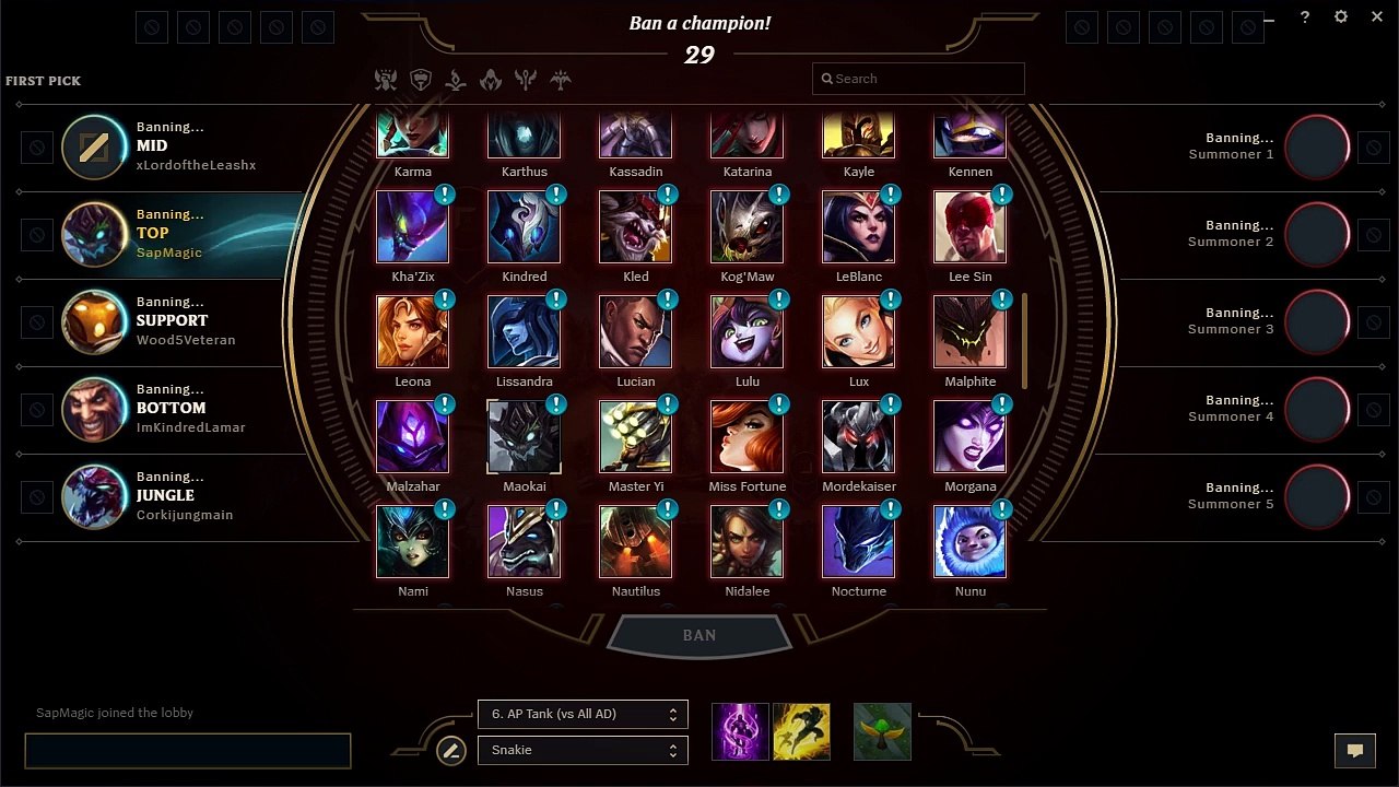 League of Legends - 10 Bans Preview