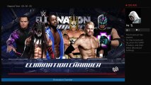 Jeff hardy vs Kallisto vs Kofi kingsten vs Rey mystero vs Christan vs Finn Balor Elimination chamber (145)