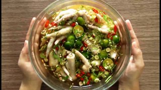 How To Make Chicken Feets Sour and Sweet Pickled Citronella, Chilli