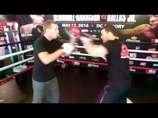 SAM CROSSED BLAST MITTS AS HE PREPARES FOR CLASH EsNews Boxing
