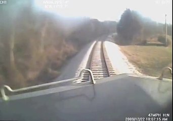 Train Hits Dump truck full of Rocks!