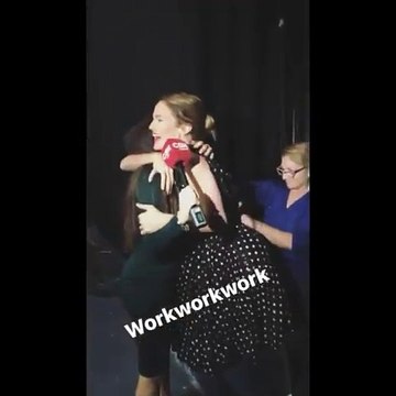 Paula en el back de los ensayos del musical de EEES para Right Now - 19 de Mayo