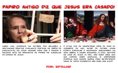 JESUS FOI CASADO? O Evang. da Esposa de Jesus