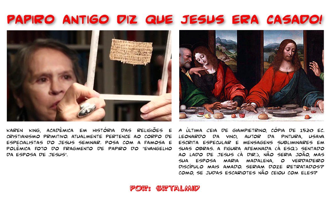 JESUS FOI CASADO? O Evang. da Esposa de Jesus
