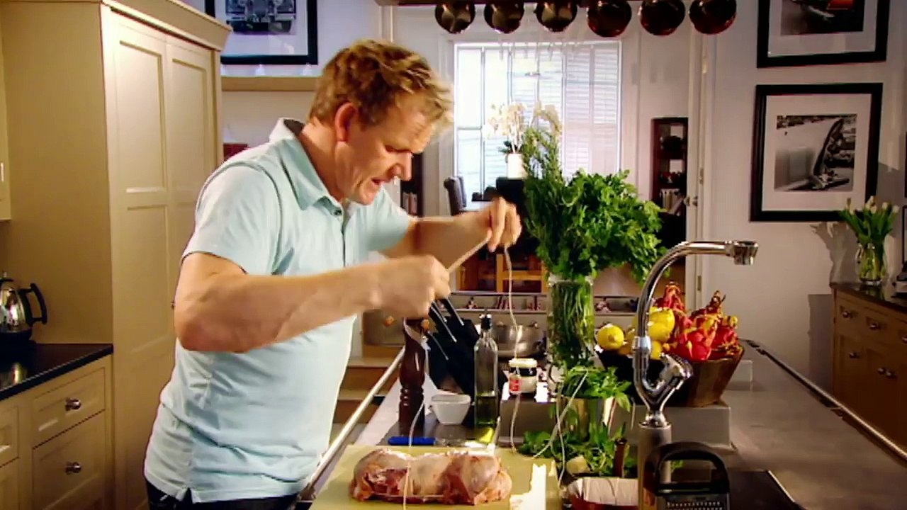 Roast Leg of Lamb with Goats Cheese and Mint | Gordon Ramsays The F Word Season 3