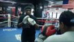 Shawn Porter EXPLOSIVE on mitts with Kenny Porter EsNews Boxing