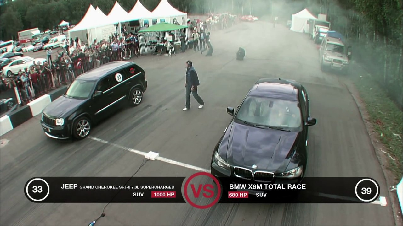 Jeep Grand Cherokee SRT-8 Supercharged vs BMW X6M Stage 2