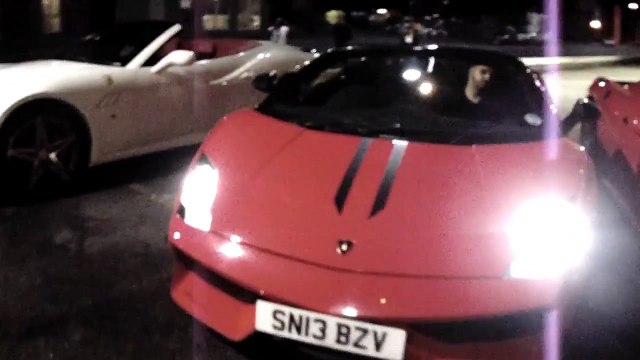 SUPERCAR CONVOY REV BATTLE!!! FERRARI CALIFORNIA,FERRARI 458 SPYDER, 2X GALLARDO PERFORMANTE SPYDE