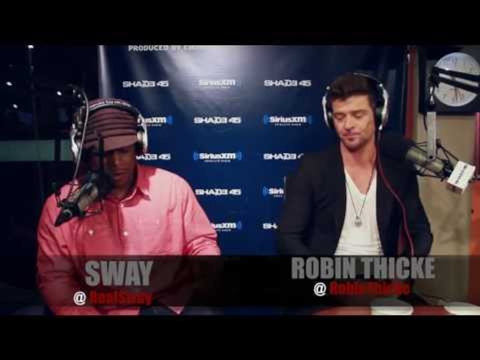 Robin Thicke Digs into Sway in the Morning's Mystery Sack & Says Illuminati is Real