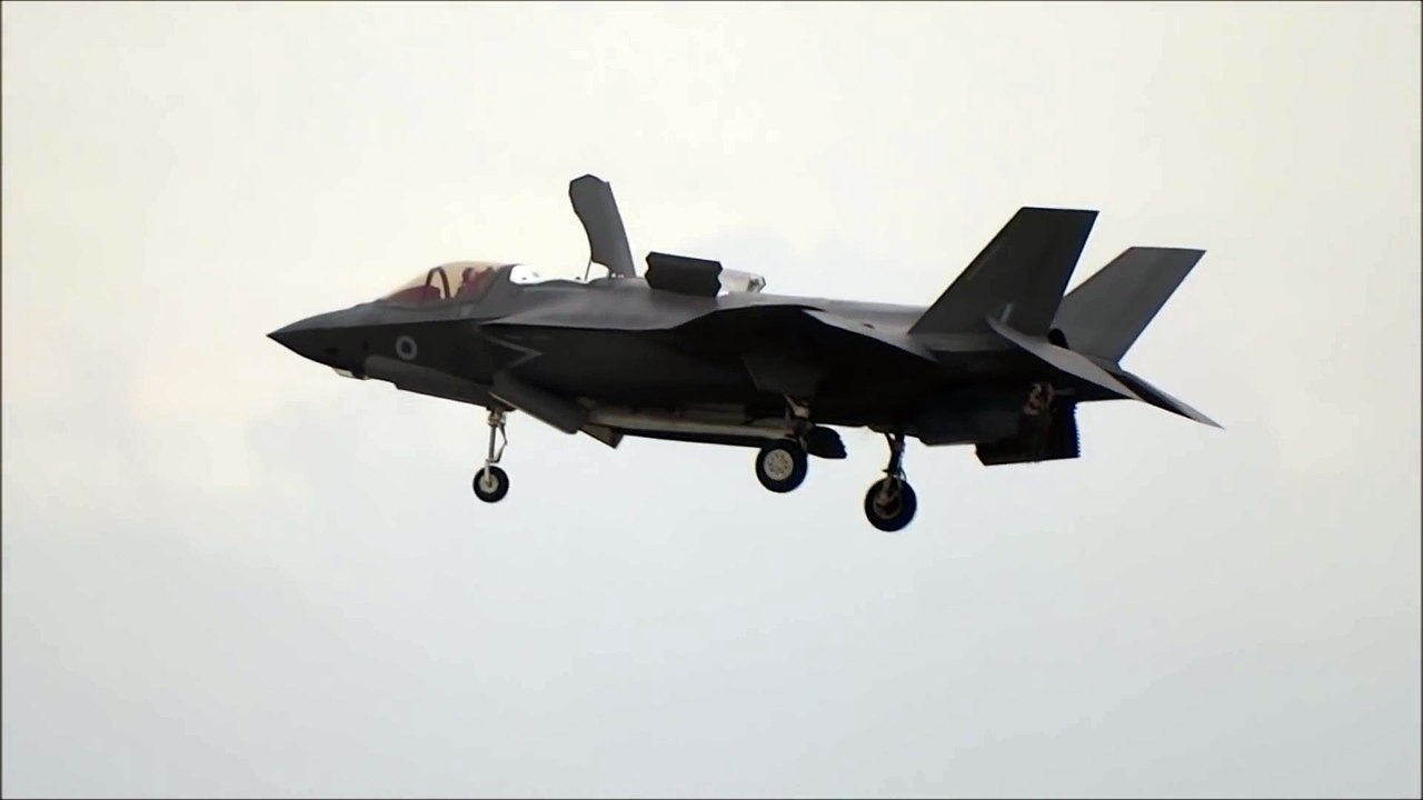 F35B hovering at RIAT 2016