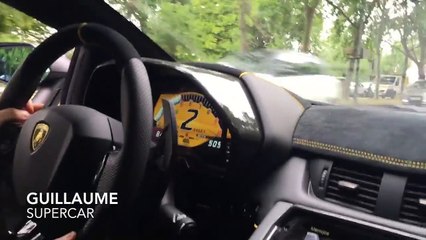 Ride In Lamborghini Aventador SV Roadster In Paris !