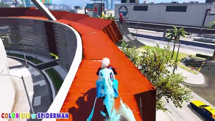 LEARN COLORS w Motorbike in Spidermen Cartoon Colours for Kids & Video Learning Colors for Children