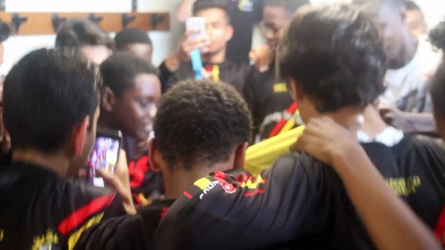 Joie des U15 après leur victoire 4-1 face à Maurepas