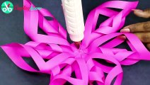 3D Snowflake DIY Tutorial - Hoer Snowflakes for homemade decorations
