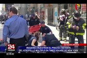 EEUU: difunden impactantes imágenes del atropello múltiple en Times Square