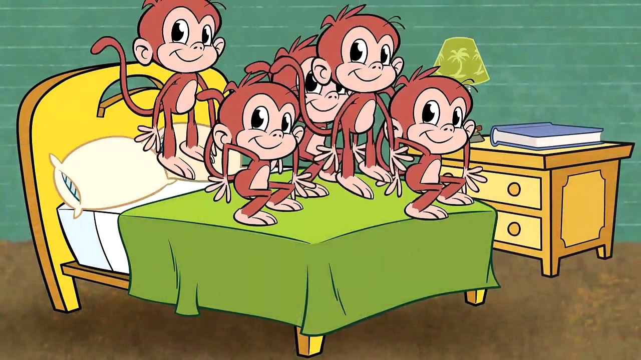 Five Little Monkeys Jumping on the Bed - Animated Nursery Rhyme by The ...