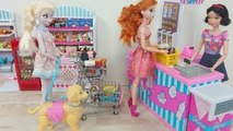 Bakkal Alışveriş! Kraliçe Elsa ve Anna Süpermarkette