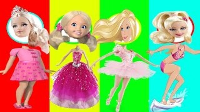 Colors for Children to Learn with Wrong Heads Barbie, DreamWorks Trolls Bad Baby | Finger Family ☑️