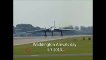 XH558 Avro Vulcan Arriving for Waddington Airshow 5th July 2013