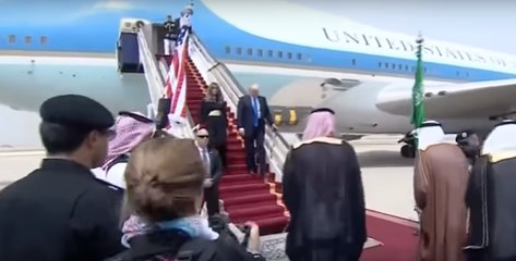 President Trump arrives in Saudi Arabia