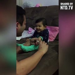 She tries to scare her daddy Credit