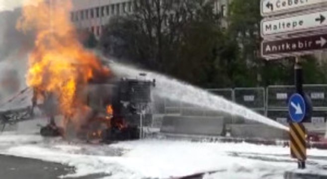 Ankara Adliyesi Önünde Doğal Gaz Patlaması