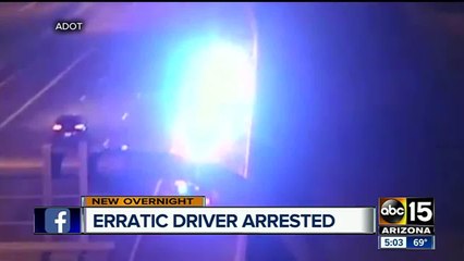 Erratic driver arrested on Loop 101
